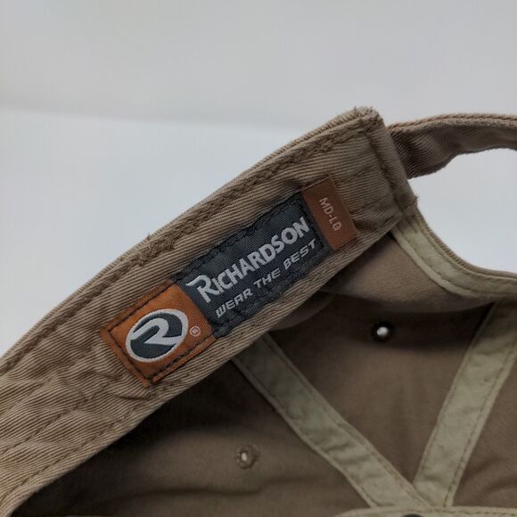 50 R&D Slideback Hat Tan Medium-Large Solid Embroidered Richardson - Picture 8 of 9